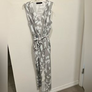 Silver and white dress